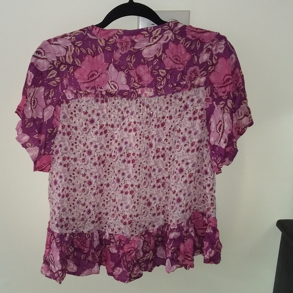BNWT Sample Spell Winona blouse in berry S one-off - Picture 2 of 8